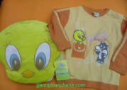 FELPA TITTY + PELUCHE TITTY TG 3 ANNI ARANCIO