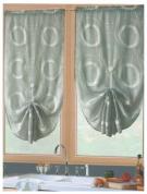 Coppia Tendine A Vetro Balcone Ricamate Nice Cm 240