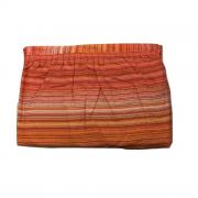 Copriletto Singolo Con Volant Multirighe Colore Arancio