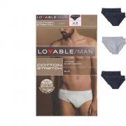 Slip Uomo Lovable Modello L05XR Confezone 2 Pezzi Puro Cotone Elasticizzato