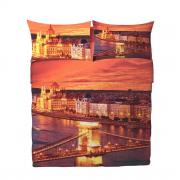 Lenzuola Happidea Lenzuola Copriletto Piazza e Mezza Stampa Digitale Budapest