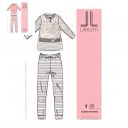 Pigiama Donna Lancetti Coral Pail Morbido PGc002