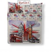 Lenzuola Happidea Lenzuola Copriletto Piazza e Mezza Stampa Digitale United