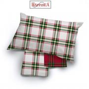 Lenzuola Happidea Piaza e Mezza Made In Italy Articolo Lindenhof Tartan