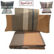 Parure Copripiumino Singola Flanella di Cotone Happidea Ciannamon