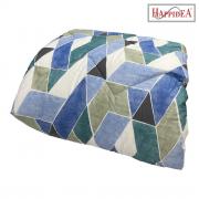 Trapunta Matrimoniale Happidea Piumone Happidea Oren Blu Esterno Cotone