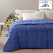 Trapunta Piazza e Mezza Caleffi Piumone Invernale Microfibra Modern Blu