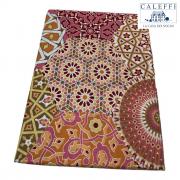 Telo Arredo Foulard Caleffi Matrimoniale Gran decor Etnic Corallo Cm 270x270