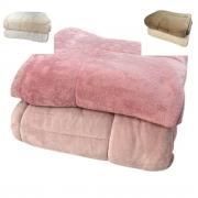 Trapunta Singola Ecopelliccia Velluto Flannel Emily + 1 Federa Cuscino