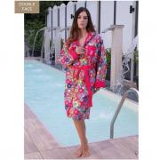 Accappatoio Donna In Microfibra Stampa Digitale Double Pierre Cardin