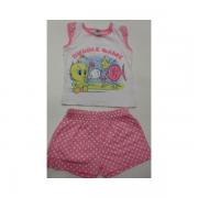 Completino Looney Tunes Titty Rosa Giro Maniche